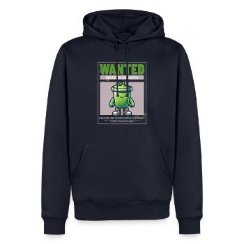 Wanted Matcha - Männer Premium Bio Hoodie - Navy - Vorne - Nico (187cm)