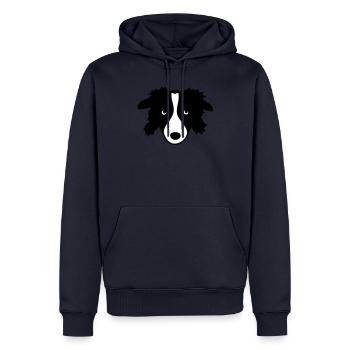 Border Collie - Männer Premium Bio Hoodie - Navy - Vorne - Nico (187cm)