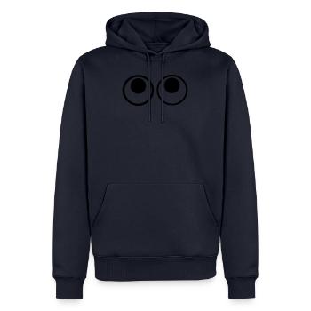 yeux comiques 4 - Sweat à capuche Premium bio Homme - bleu marine - Devant - Nico (187cm)