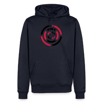 cercle signe - Sweat à capuche Premium bio Homme - bleu marine - Devant - Nico (187cm)