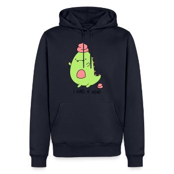 Dinosaurier - Männer Premium Bio Hoodie - Navy - Vorne - Nico (187cm)