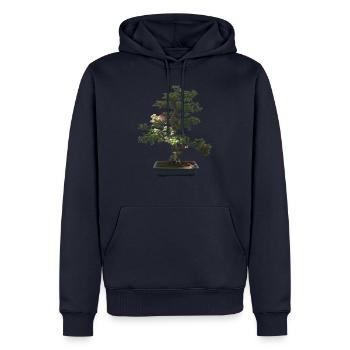 Monsieur bonsai - Männer Premium Bio Hoodie - Navy - Vorne - Nico (187cm)