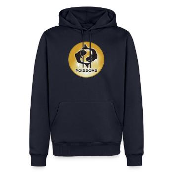 Poissons pix - Sweat à capuche Premium bio Homme - bleu marine - Devant - Nico (187cm)