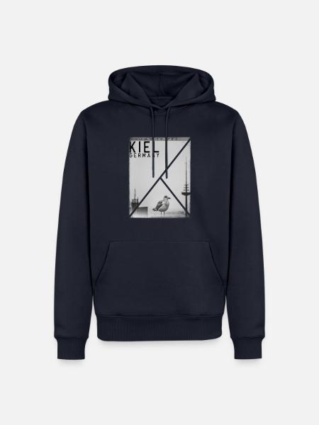 KIEL Koordinaten - Männer Premium Bio Hoodie - Navy