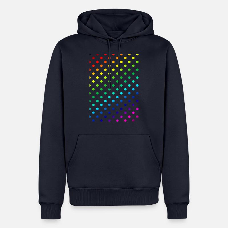 Bunte Punkte Muster Pattern - Männer Premium Bio Hoodie - Navy
