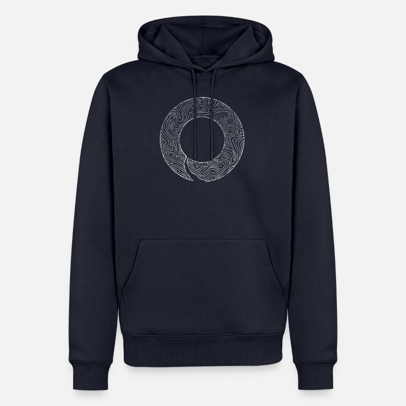 Circledesign (hell) - Männer Premium Bio Hoodie - Navy