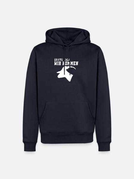 köln fußball spruch - Männer Premium Bio Hoodie - Navy