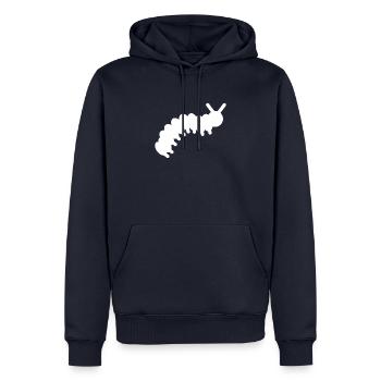 chenille - Sweat à capuche Premium bio Homme - bleu marine - Devant - Nico (187cm)