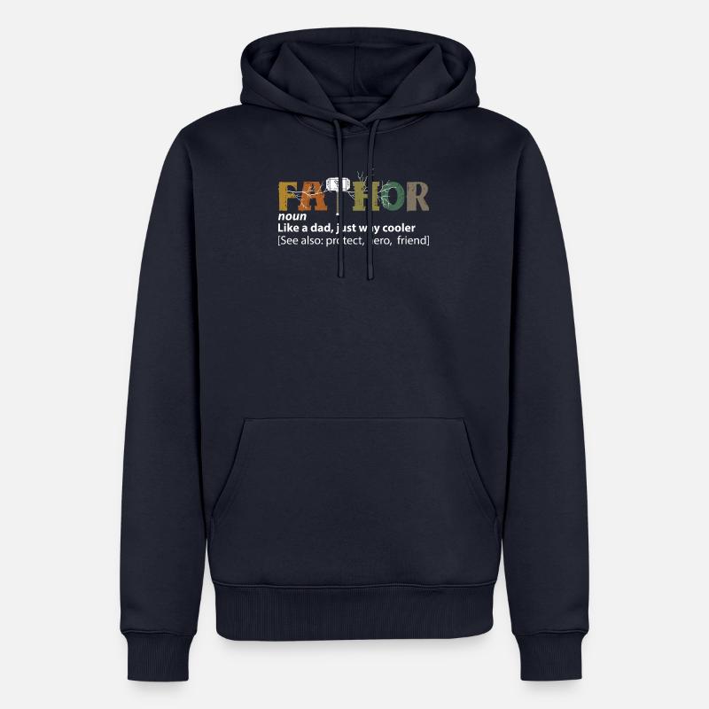 Fathor Thor père héros héros - Sweat à capuche Premium bio Homme - bleu marine