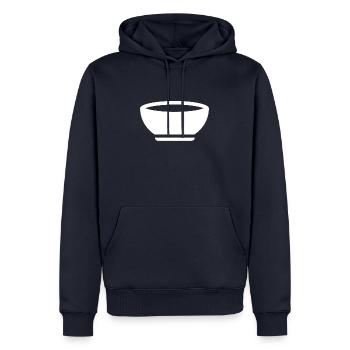 Coquille - Sweat à capuche Premium bio Homme - bleu marine - Devant - Nico (187cm)