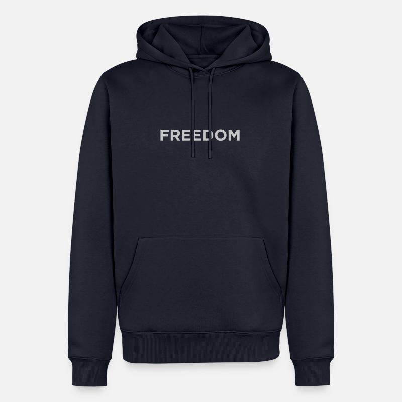 FREEDOM - Sweat à capuche Premium bio Homme - bleu marine