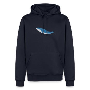 blauwal - Männer Premium Bio Hoodie - Navy - Vorne - Nico (187cm)