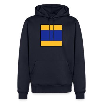 delta - Sweat à capuche Premium bio Homme - bleu marine - Devant - Nico (187cm)