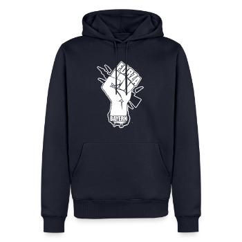 Forza Bayern - Sweat à capuche Premium bio Homme - bleu marine - Devant - Nico (187cm)