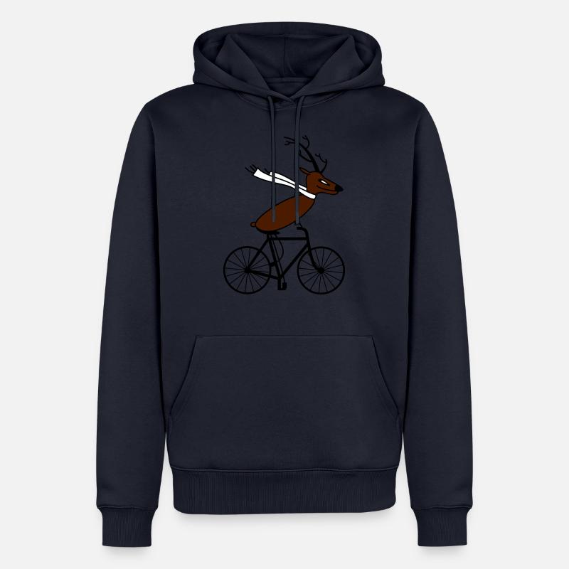 schneller Hirsch - Männer Premium Bio Hoodie - Navy