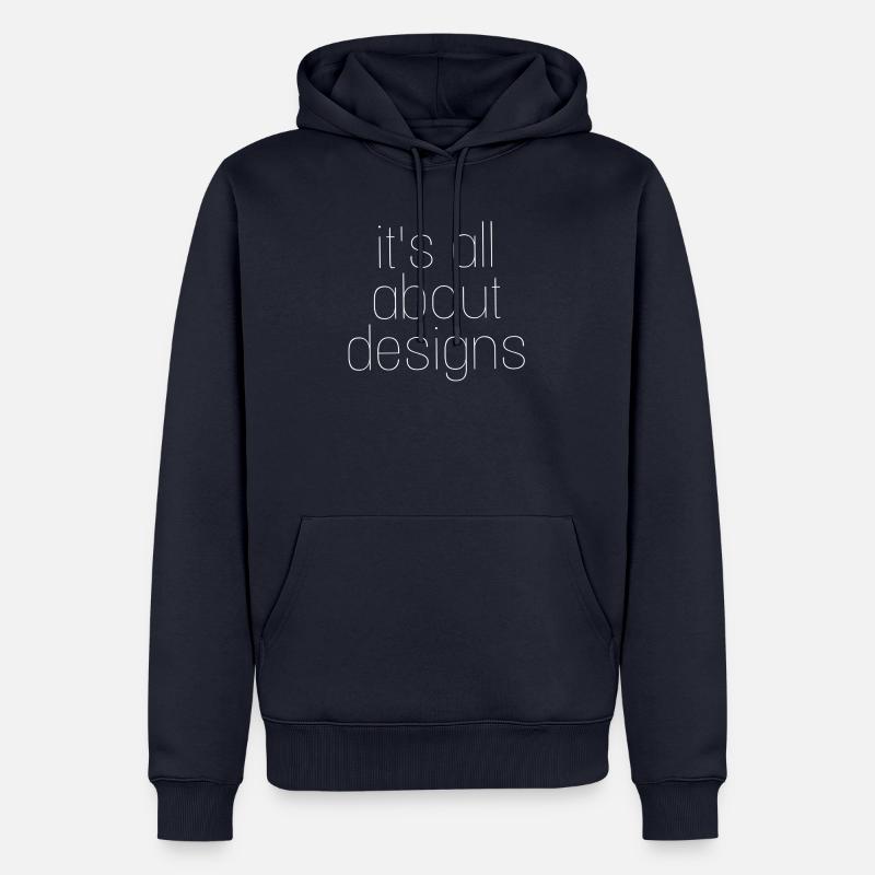designs design - Männer Premium Bio Hoodie - Navy