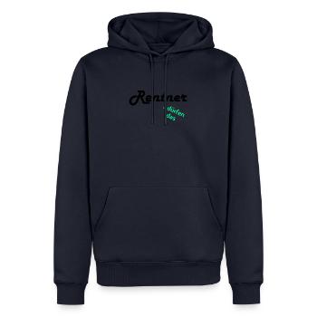 Rentner ...dürfen das - Männer Premium Bio Hoodie - Navy - Vorne - Nico (187cm)