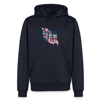 Autismus - Männer Premium Bio Hoodie - Navy - Vorne - Nico (187cm)