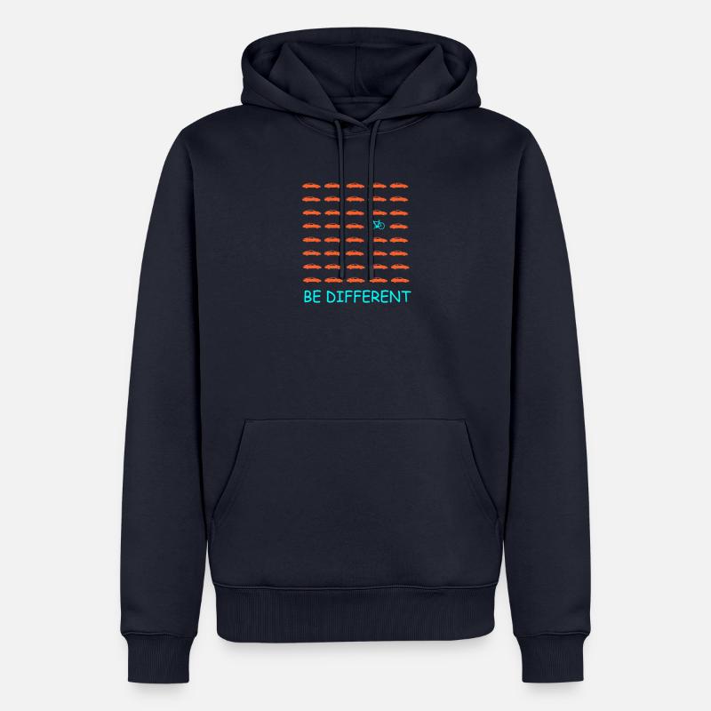 Vélo, soyez différent - Sweat à capuche Premium bio Homme - bleu marine