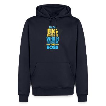 Grand frère - Sweat à capuche Premium bio Homme - bleu marine - Devant - Nico (187cm)