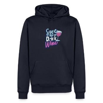 vin - Sweat à capuche Premium bio Homme - bleu marine - Devant - Nico (187cm)