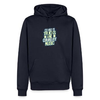Country Musik Trucker - Männer Premium Bio Hoodie - Navy - Vorne - Nico (187cm)