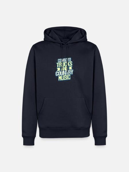 Country music trucker - Men’s Premium Organic Hoodie - navy