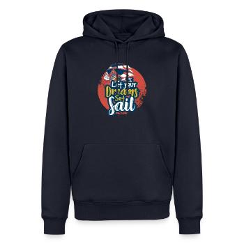 Segeln Pirat - Männer Premium Bio Hoodie - Navy - Vorne - Nico (187cm)