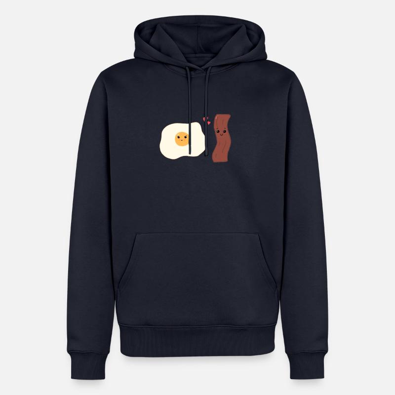 Bacon and Egg - Breakfast - Männer Premium Bio Hoodie - Navy