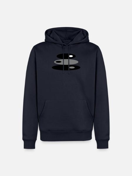 Steine der inneren Ausgeglichenheit - Männer Premium Bio Hoodie - Navy