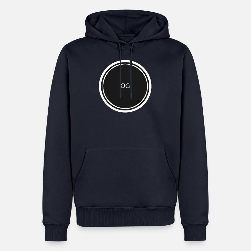 OG - Sweat à capuche Premium bio Homme - bleu marine