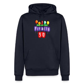 Birthday 50 years Birthday Round birthday - Men’s Premium Organic Hoodie - navy - Front - Nico (187cm)