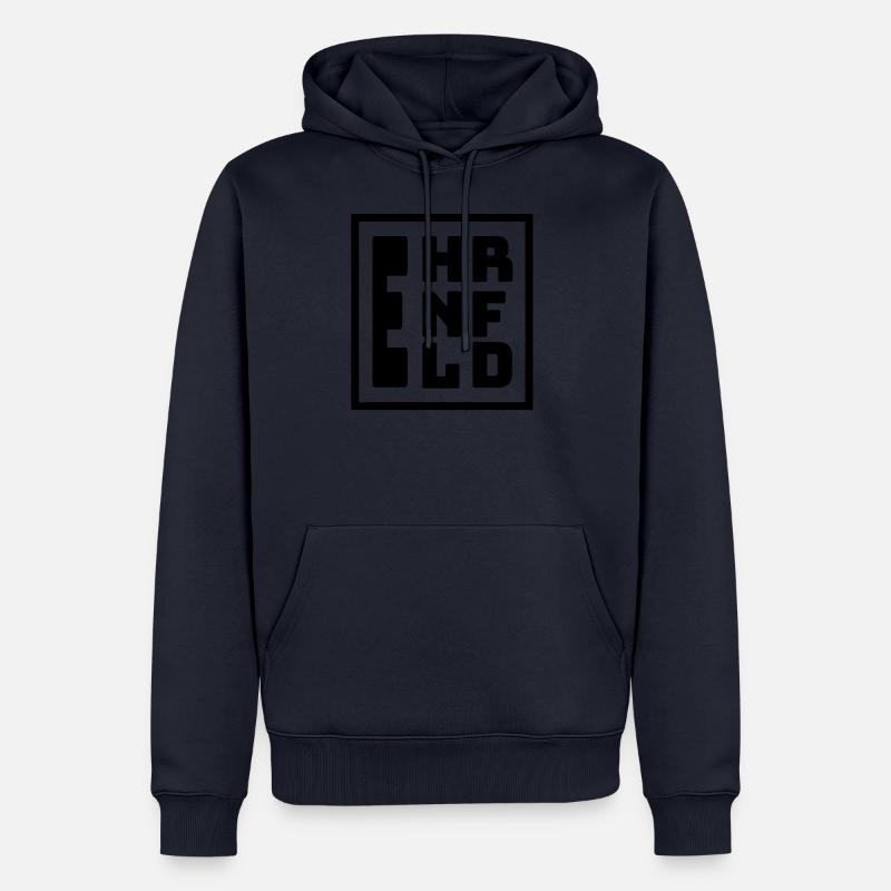 Ehrenfeld avec grand E - Sweat à capuche Premium bio Homme - bleu marine