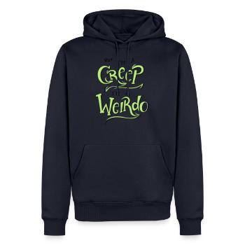I’m A Creep - Sweat à capuche Premium bio Homme - bleu marine - Devant - Nico (187cm)