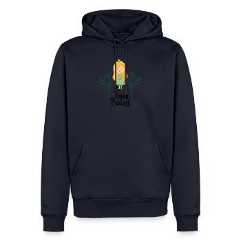Vegan princess cadeau plantes sort légumes - Sweat à capuche Premium bio Homme - bleu marine - Devant - Nico (187cm)