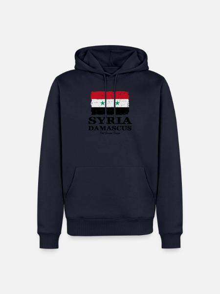 Flag of Syria - Syrien Flagge - Männer Premium Bio Hoodie - Navy