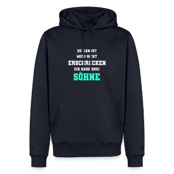 3 Söhne Eltern drei Söhne Elternschaft Geschenk - Männer Premium Bio Hoodie - Navy - Vorne - Nico (187cm)