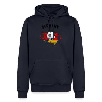Fan Shirt Germany EM - Männer Premium Bio Hoodie - Navy - Vorne - Nico (187cm)