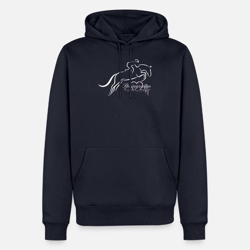 Springreiten aus Leidenschaft - Männer Premium Bio Hoodie - Navy