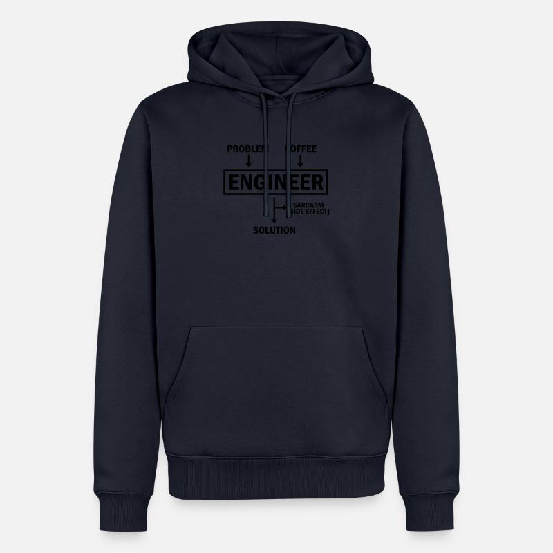 Problem Engineer Coffee Solution Sarcasm - Männer Premium Bio Hoodie - Navy