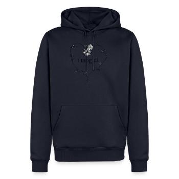 Blumen Herz Bayrisch Bayerisch I mog di Volksfest - Männer Premium Bio Hoodie - Navy - Vorne - Nico (187cm)