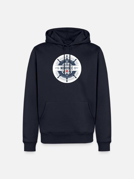 Nordsee - Männer Premium Bio Hoodie - Navy