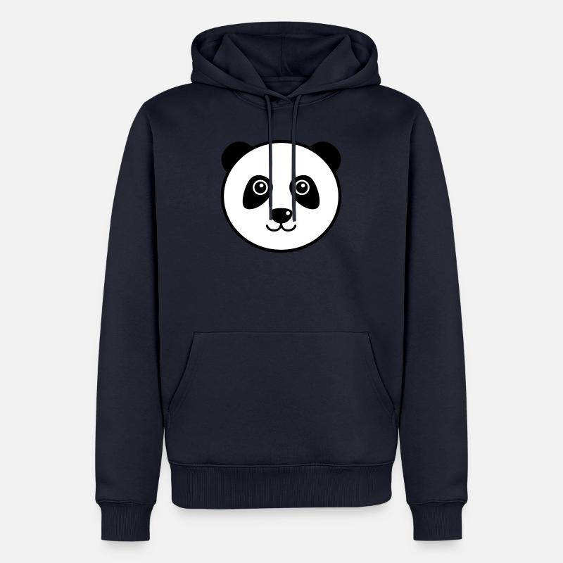 panda - Sweat à capuche Premium bio Homme - bleu marine