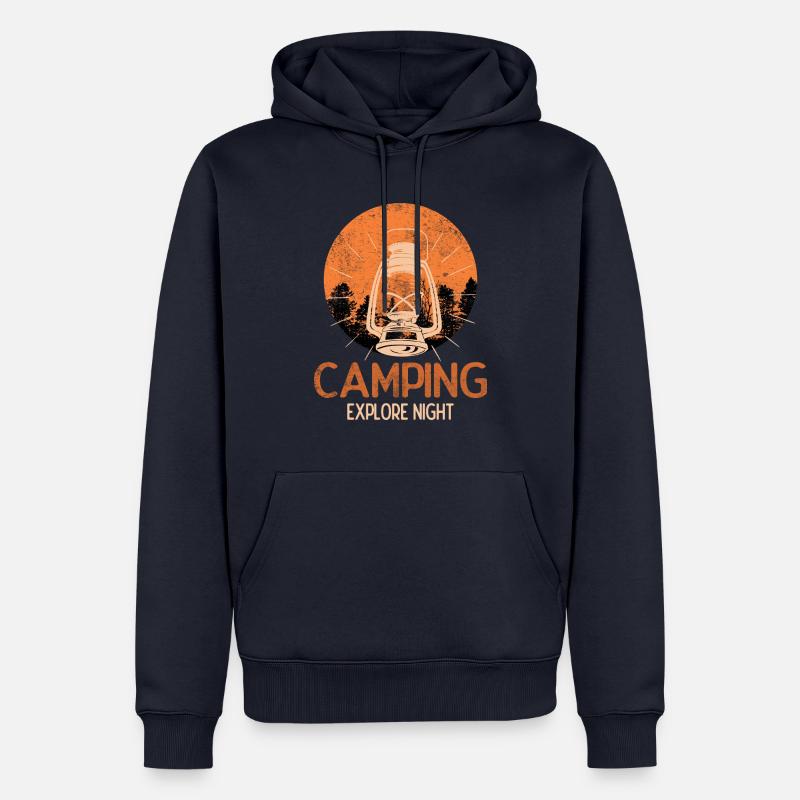 Camping Camping EXPLORE NIGHT - Männer Premium Bio Hoodie - Navy