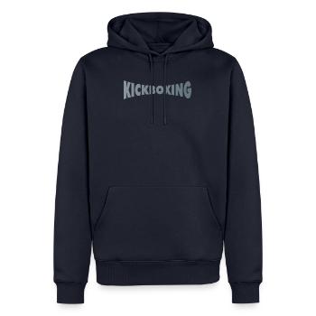 KICKBOXING - Männer Premium Bio Hoodie - Navy - Vorne - Nico (187cm)