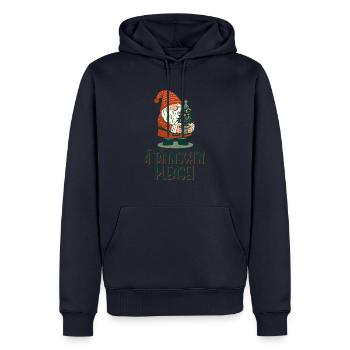 Weihnachten Lustiger Spruch Ä Tännsch'n Please - Männer Premium Bio Hoodie - Navy - Vorne - Nico (187cm)