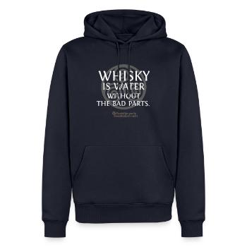 whisky is water - Männer Premium Bio Hoodie - Navy - Vorne - Nico (187cm)
