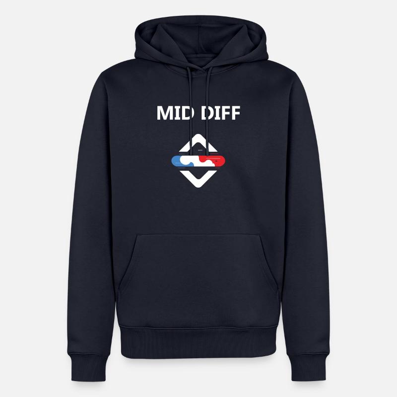 League Legend Différence moyenne - Sweat à capuche Premium bio Homme - bleu marine