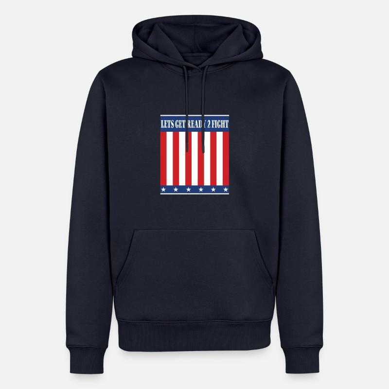Préparons-nous 2 combat - Sweat à capuche Premium bio Homme - bleu marine