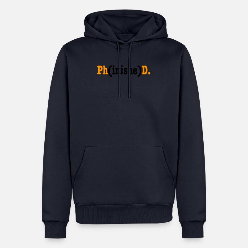 Phinished Phd Student Geschenk - Männer Premium Bio Hoodie - Navy